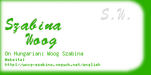 szabina woog business card